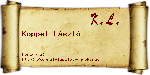 Koppel László névjegykártya