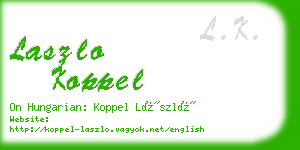 laszlo koppel business card